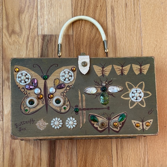 Enid Collins Handbags - Enid Collins Original Box Bag “Butterfly Box” Vintage Handbag